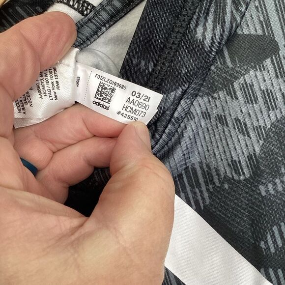 Youth Adidas New with Tag Fleece Hoodie Black/Gray/white size‎ 4 - Picture 6 of 7